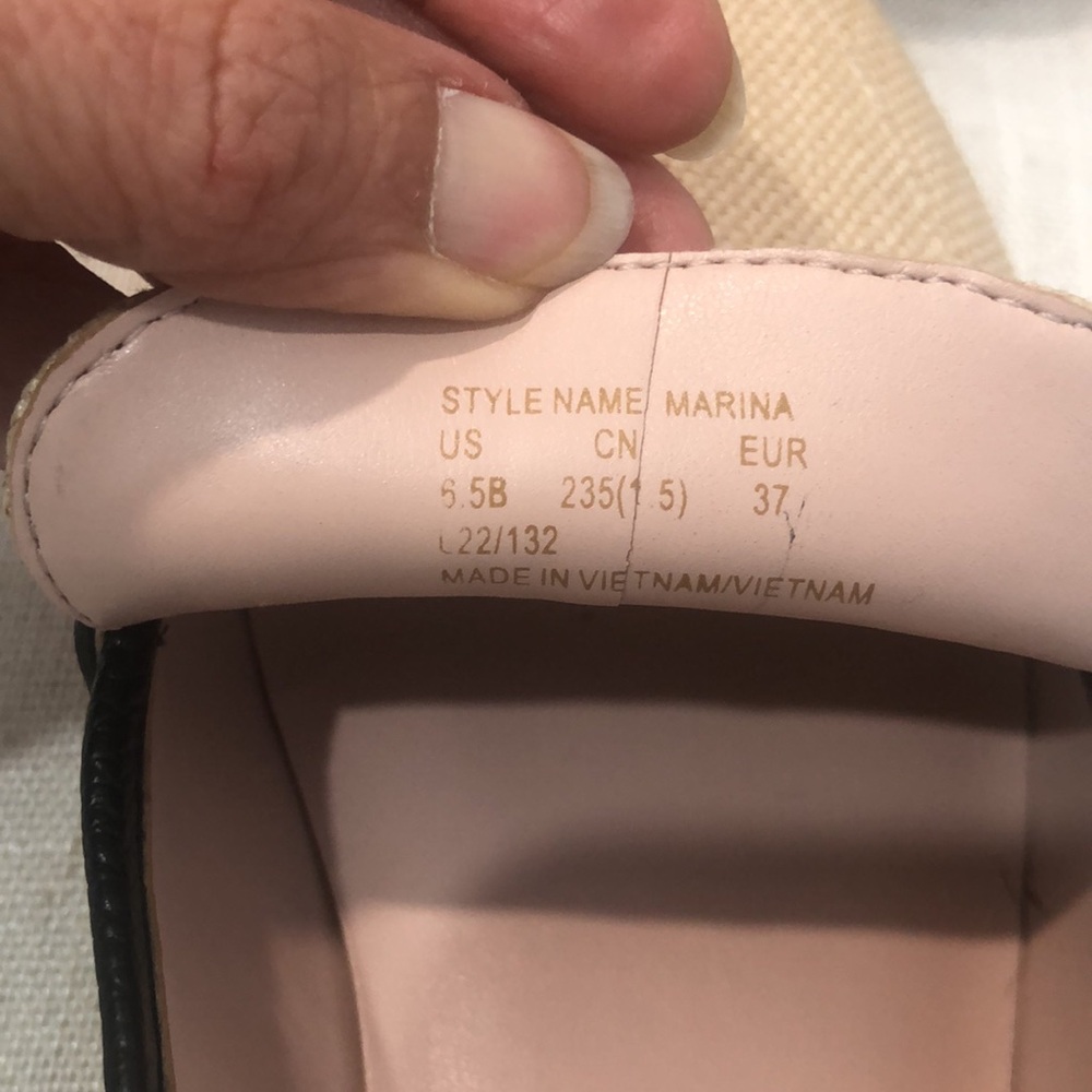 Kate Spade Mariana Flats loafers Almond Raffia Straw Women’s Size 6.5B - Picture 7 of 10